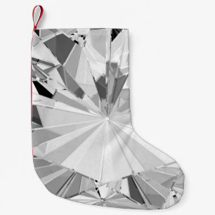 Petite Chaussette De Noël Diamant réaliste : 3D Texture Gros plan