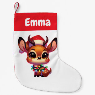 Petite Chaussette De Noël Dik-Dik Joyeux Noël Animaux d'hiver mignons DikDik