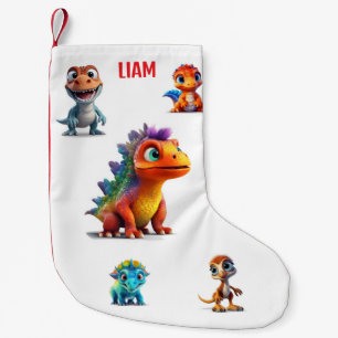 PETITE CHAUSSETTE DE NOËL DINOSAUR ENFANTS PERSONNALISÉS