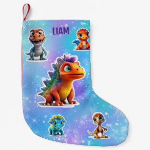 PETITE CHAUSSETTE DE NOËL DINOSAUR ENFANTS PERSONNALISÉS