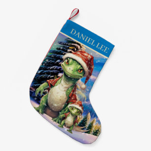 Petite Chaussette De Noël Dinosaure de Noël ajouter nom