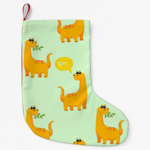 Petite Chaussette De Noël Dinosaure Delight : Motif lumineux pour enfants.