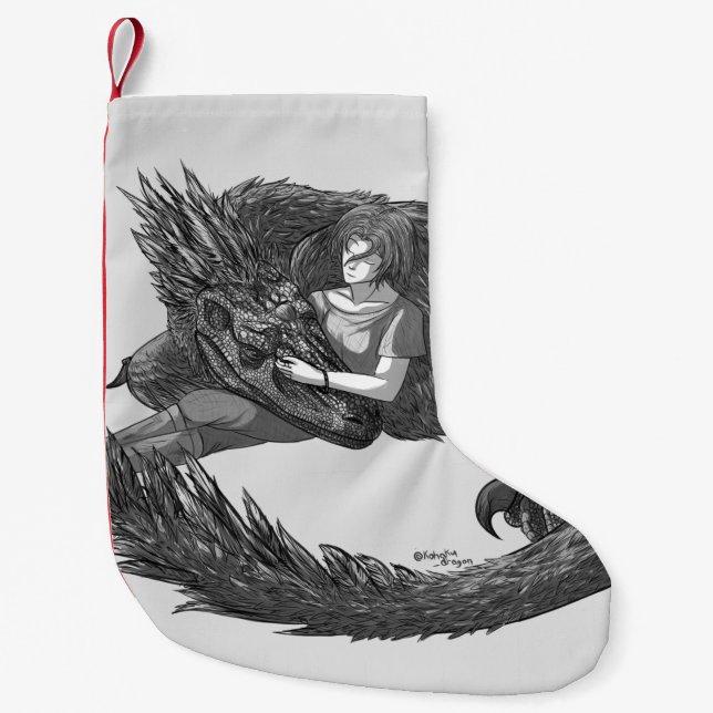 Petite Chaussette De Noël Dinosaure endormi (Devant)
