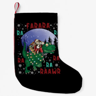 Petite Chaussette De Noël Dinosaure Santa Claus