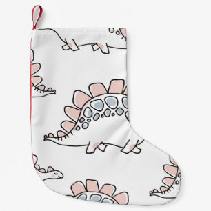 Petite Chaussette De Noël Dinosaures de Doodle : Amusant Dessiné À La Main.