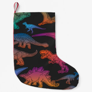 Petite Chaussette De Noël Dinosaures emoji, animaux préhistoriques arrière -
