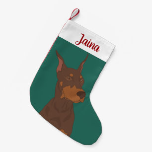 Petite Chaussette De Noël Dobermann de Noël