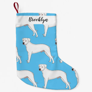 Petite Chaussette De Noël Dogo argentino dessin animé pour chien