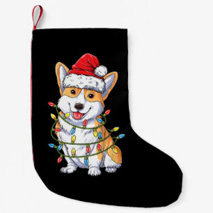 Petite Chaussette De Noël Don de chien  Les lumières des arbres de Noël de