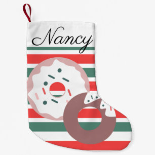 Petite Chaussette De Noël Donuts de Noël modernes points de pépites