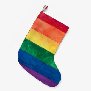 Petite Chaussette De Noël Drapeau arc-en-ciel gay pride