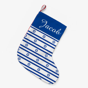 Petite Chaussette De Noël Drapeau bleu israélien de la fête juive Hanoukka