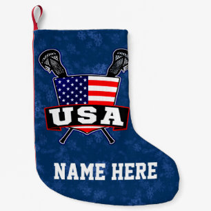 Petite Chaussette De Noël Drapeau de crosse américain Noël Stocker