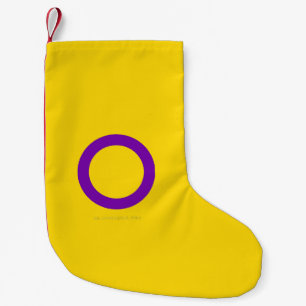 Petite Chaussette De Noël Drapeau de fierté intersexe de SlipperyJoe's fond 