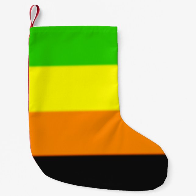 Petite Chaussette De Noël Drapeau de la Fierté Aromantique (Devant)