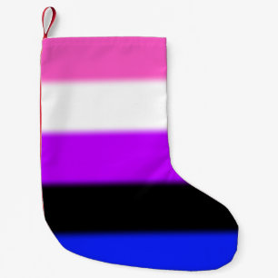 Petite Chaussette De Noël Drapeau de la Fierté Genderfluide