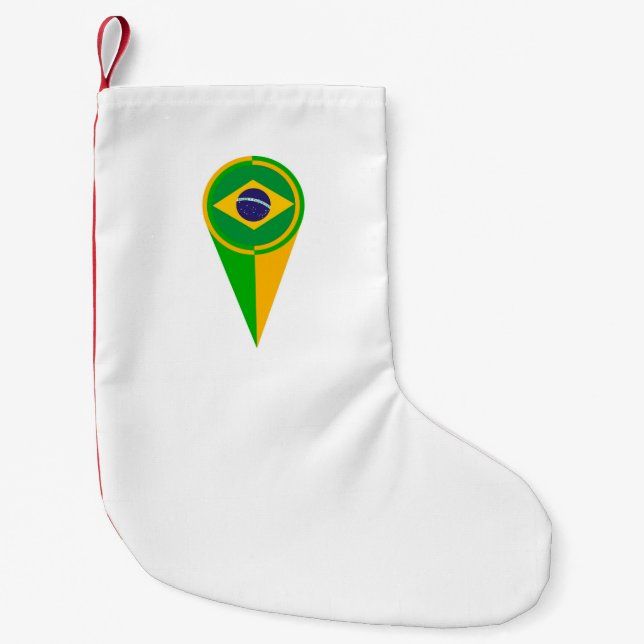 Petite Chaussette De Noël Drapeau d'emplacement d'indicateur de carte du (Devant)