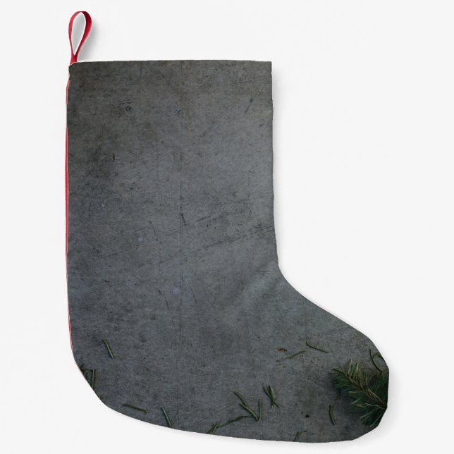 PETITE CHAUSSETTE DE NOËL DRAPEAU NOIR ET ORANGE STRIPÉ (Devant)