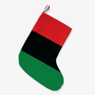Petite Chaussette De Noël Drapeau rouge, noir et vert