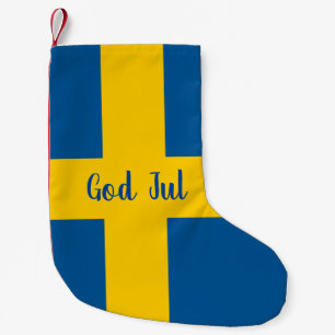 Petite Chaussette De Noël Drapeau suédois de la Suède de Noël ensemencement