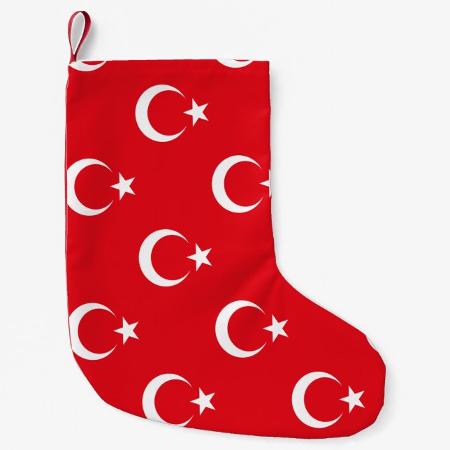 Petite Chaussette De Noël Drapeau turc (Devant)