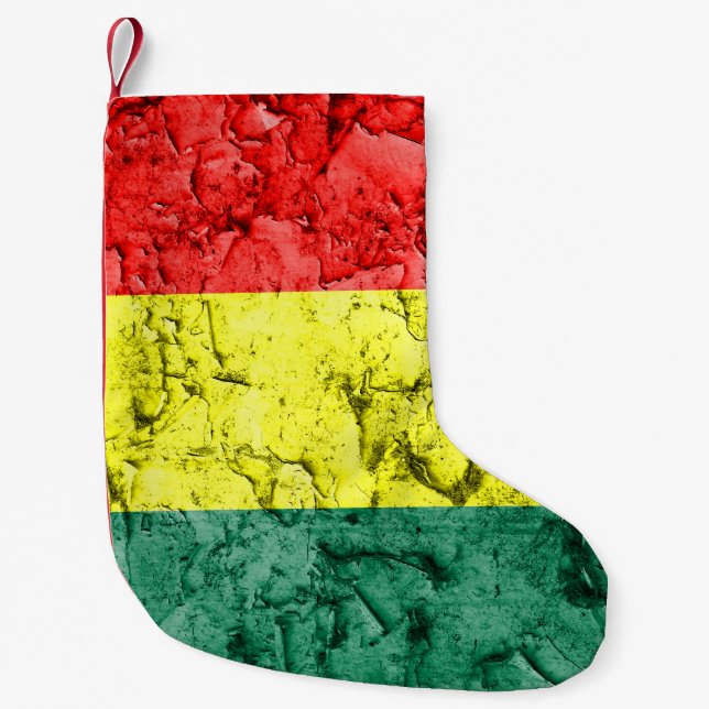 Petite Chaussette De Noël Drapeau vintage de rasta (Devant)