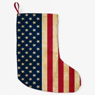 Petite Chaussette De Noël Drapeau vintage patriotique américain
