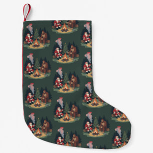 Petite Chaussette De Noël Drôle de Bigfoot Noël Santa Sasquatch Camping 