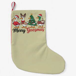 Petite Chaussette De Noël Drôle de Noël Mignon Xmas Oie Santa