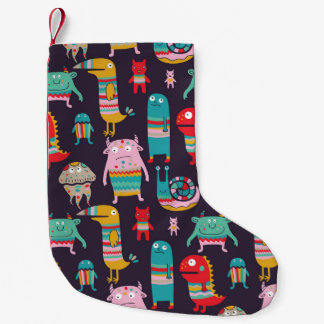 Petite Chaussette De Noël Drôle Monstres Cartoon Motif sans couture