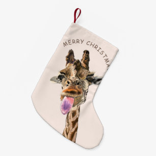 Petite Chaussette De Noël Drôle Noël Stocker Jouer Giraffe - Smile