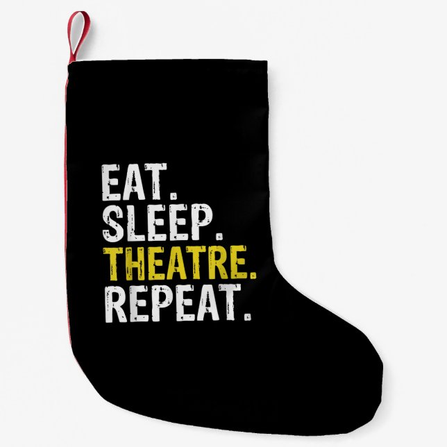 Petite Chaussette De Noël Eat Sleep (Devant)