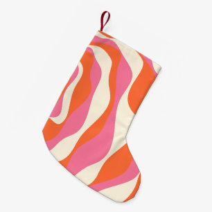 Petite Chaussette De Noël Ebb et flux 4 - rose, orange et crème