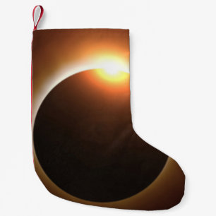 Petite Chaussette De Noël Éclipse solaire totale d'or