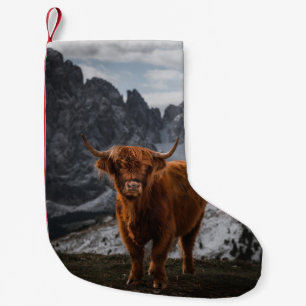 Petite Chaussette De Noël Ecosse Montagnes de vache : Photographie de la nat