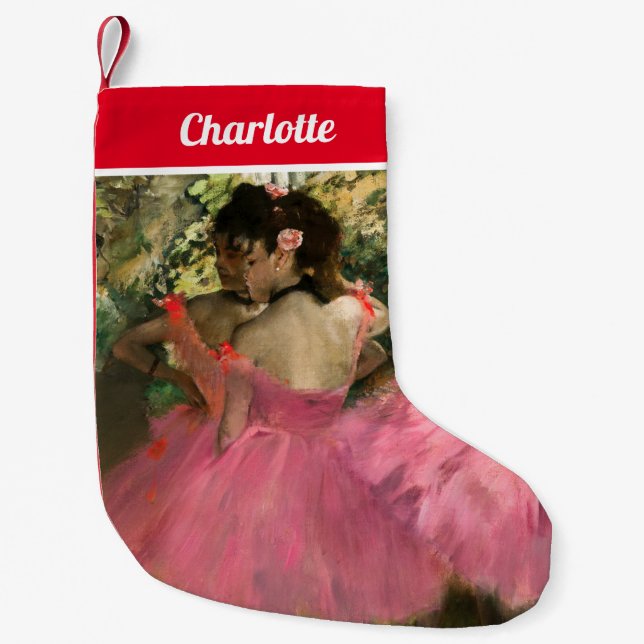 Petite Chaussette De Noël Edgar Degas - Danseurs en rose (Devant)