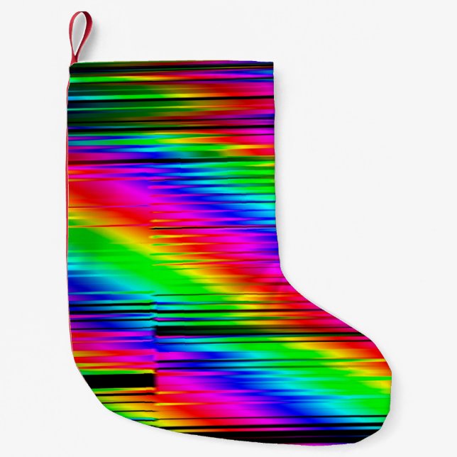 Petite Chaussette De Noël Effets numériques. Arrière - plan abstrait multico (Devant)