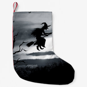 Petite Chaussette De Noël Éffrayant Halloween Arrière - plan Design Vintage