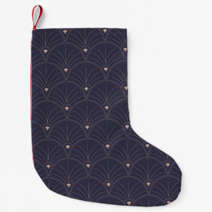 Petite Chaussette De Noël Elégant Art nouveau, motif minimaliste.