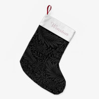 Élégant floral noir personnalisé rose poudré 
