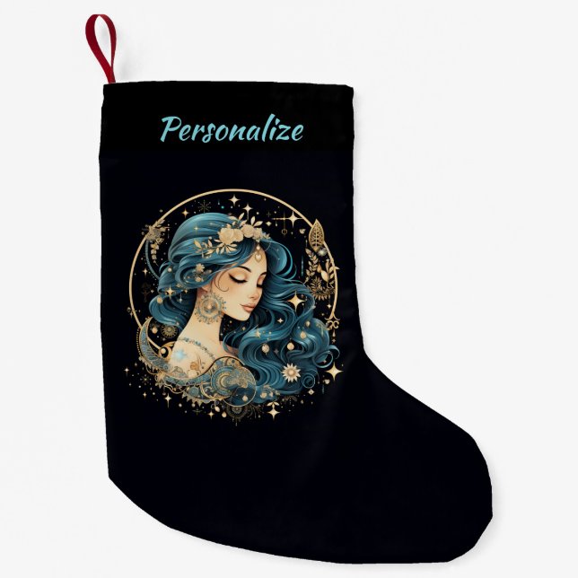 Petite Chaussette De Noël Elegant Heavenly Woman Boho Chic Christmas (Devant)