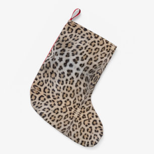 Petite Chaussette De Noël Elégant léopard peau poster de animal motif chic