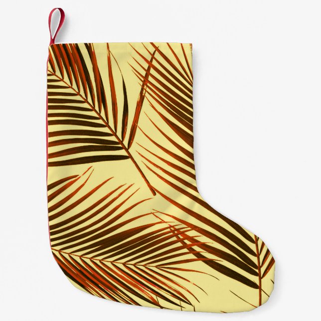 Petite Chaussette De Noël Elégant Palm Répéter conception Motif (Devant)