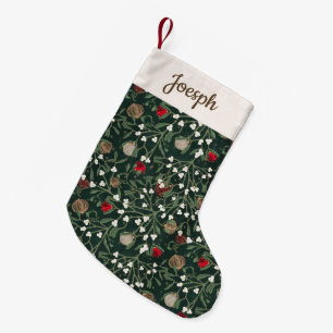 Petite Chaussette De Noël Élégant Unique Botanique de Gui Festif