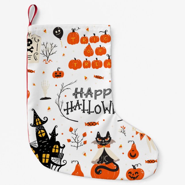 Petite Chaussette De Noël Eléments de design Halloween. Cliparts d'Halloween (Devant)