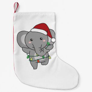 Petite Chaussette De Noël Eléphant Noël Animaux d'hiver Eléphants Eléphants