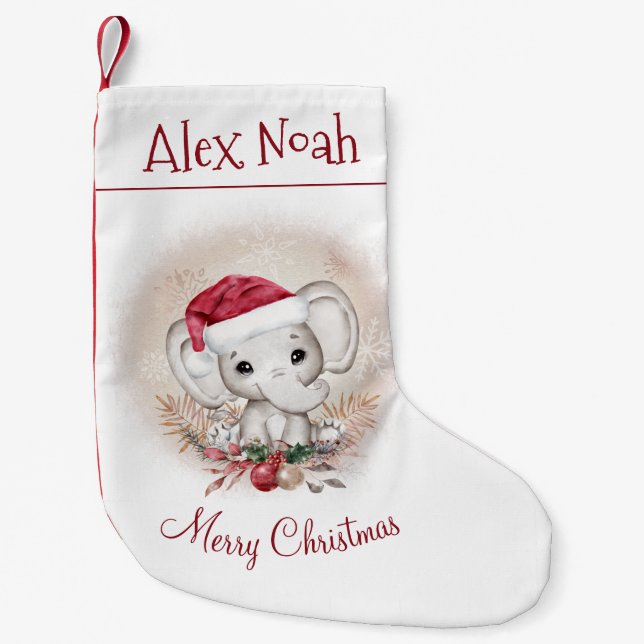 Petite Chaussette De Noël Élevage de Noël personnalisé (Devant)