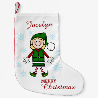 Petite Chaussette De Noël Elf de Père Noël (fille)