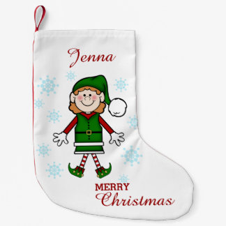 Petite Chaussette De Noël Elf de Père Noël (fille)