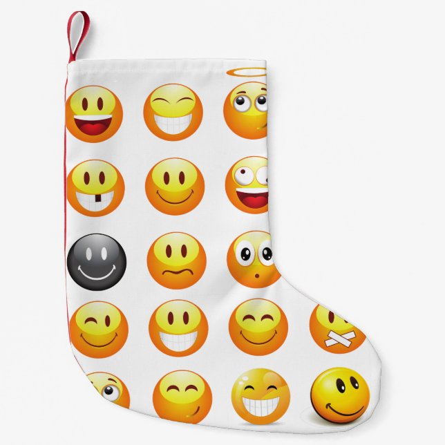 Petite Chaussette De Noël emojis xmas stockage de noël (Devant)
